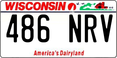 WI license plate 486NRV