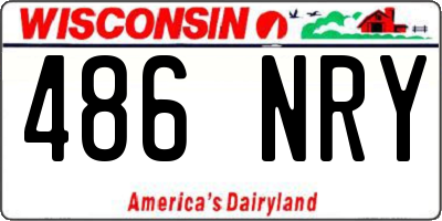 WI license plate 486NRY
