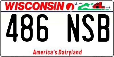 WI license plate 486NSB