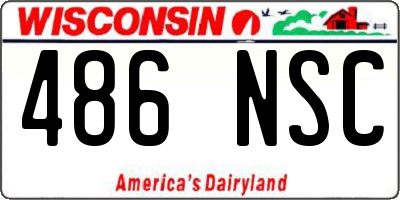 WI license plate 486NSC