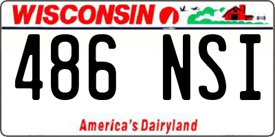 WI license plate 486NSI