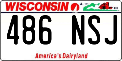 WI license plate 486NSJ