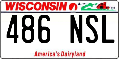 WI license plate 486NSL