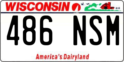 WI license plate 486NSM