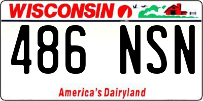 WI license plate 486NSN