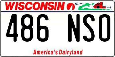 WI license plate 486NSO