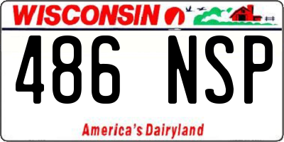 WI license plate 486NSP