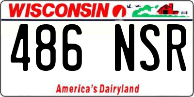 WI license plate 486NSR
