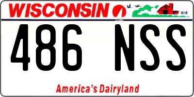 WI license plate 486NSS