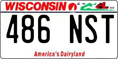WI license plate 486NST