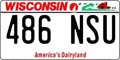 WI license plate 486NSU