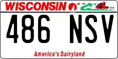 WI license plate 486NSV
