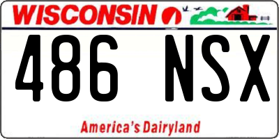 WI license plate 486NSX