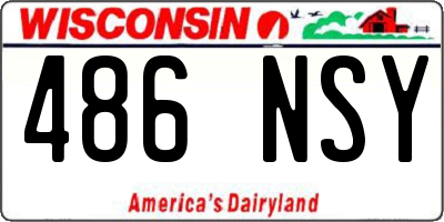 WI license plate 486NSY