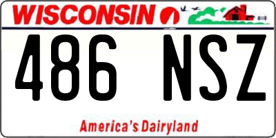 WI license plate 486NSZ