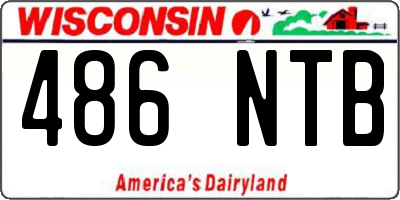 WI license plate 486NTB
