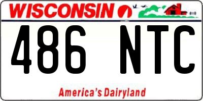 WI license plate 486NTC