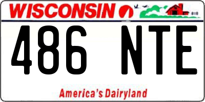 WI license plate 486NTE