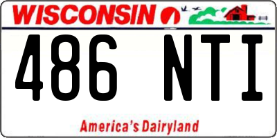WI license plate 486NTI