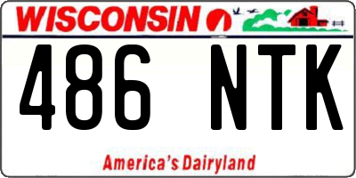 WI license plate 486NTK