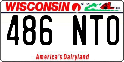 WI license plate 486NTO