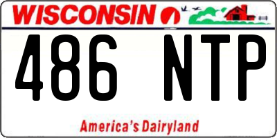WI license plate 486NTP