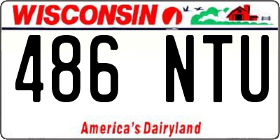 WI license plate 486NTU