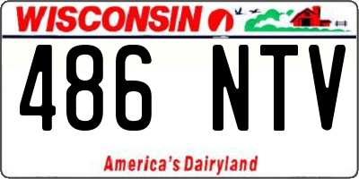 WI license plate 486NTV