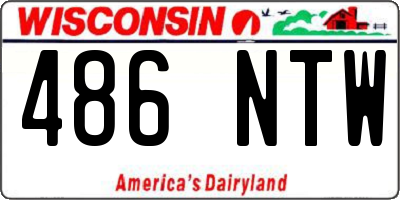 WI license plate 486NTW