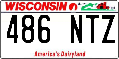 WI license plate 486NTZ