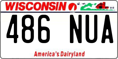 WI license plate 486NUA