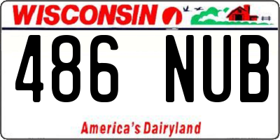 WI license plate 486NUB
