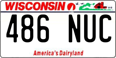 WI license plate 486NUC