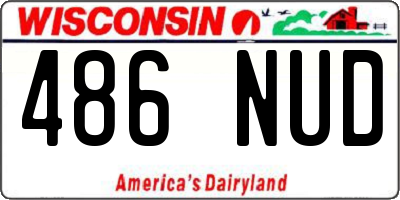 WI license plate 486NUD