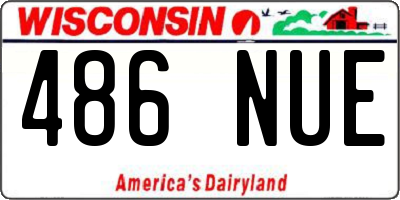WI license plate 486NUE