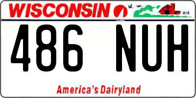 WI license plate 486NUH