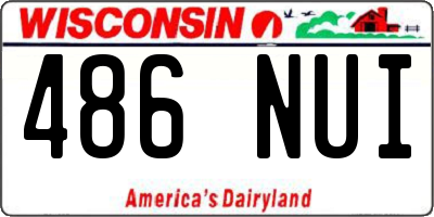 WI license plate 486NUI