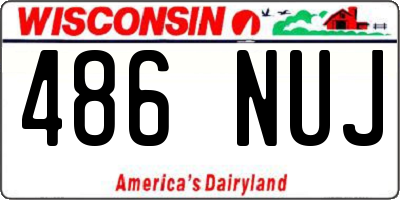 WI license plate 486NUJ