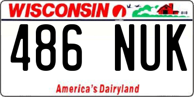 WI license plate 486NUK