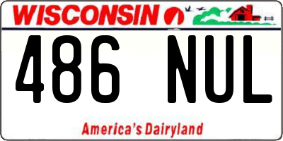 WI license plate 486NUL