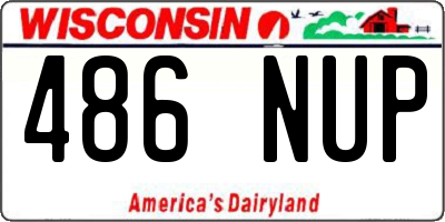 WI license plate 486NUP