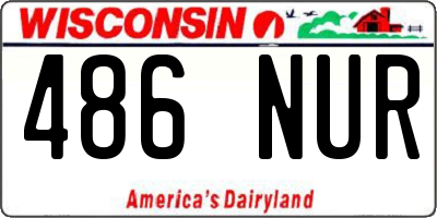 WI license plate 486NUR