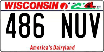 WI license plate 486NUV