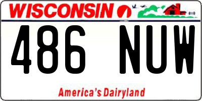 WI license plate 486NUW