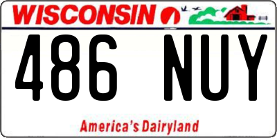 WI license plate 486NUY