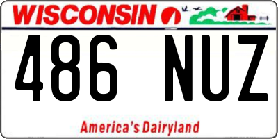 WI license plate 486NUZ