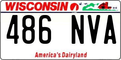 WI license plate 486NVA