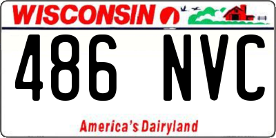 WI license plate 486NVC