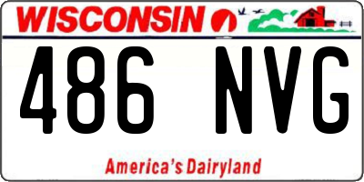 WI license plate 486NVG