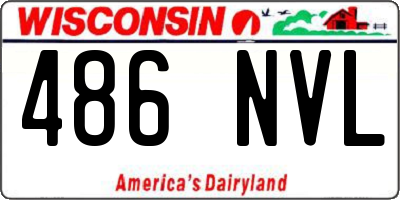 WI license plate 486NVL